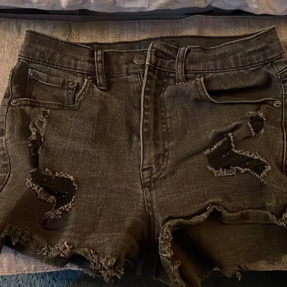 Black Denim Shorts